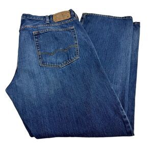 American Eagle Jeans Mens 38x32 Blue Original Straight Cotton Denim Casual Dark